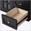 Meuble-lavabo flottant 36 po avec lavabo en céramique, armoire murale à 3 tiroirs et système de fermeture en douceur, noir