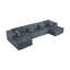 Flannelette 4-seater American Style U-shaped Compressed Sofa-1477658778