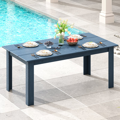 Table de salle à manger d'extérieur rectangulaire L 33,9 po x l 66,8 po Vonne