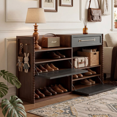 Armoire de rangement rétractable de style français