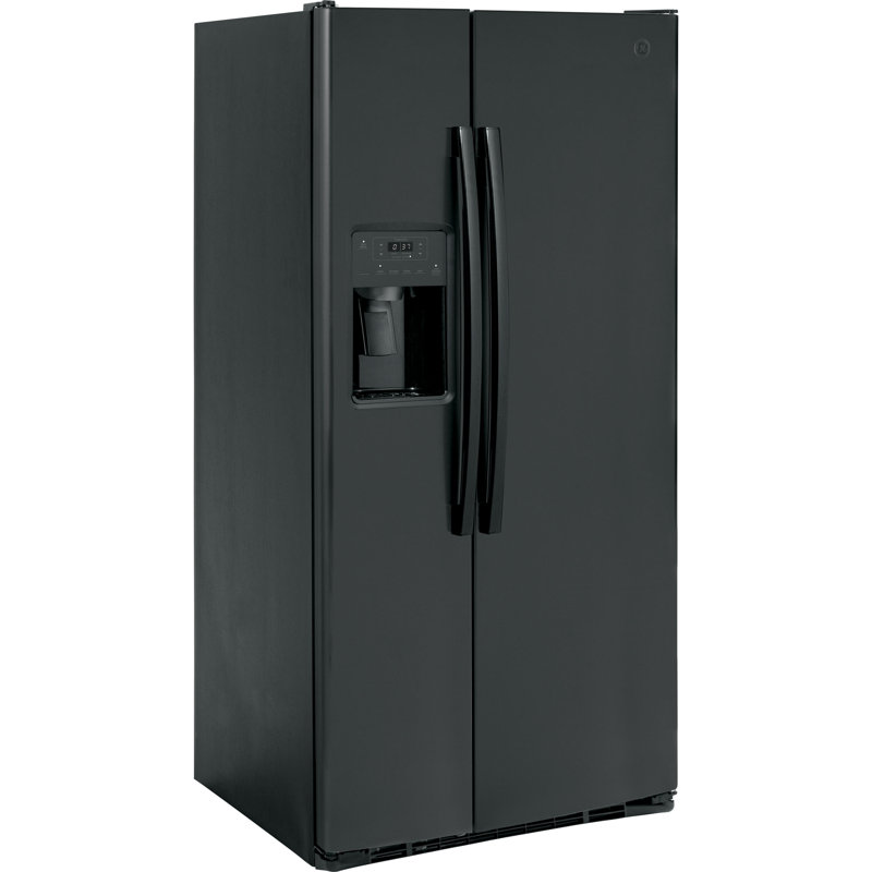 GE 33" Side By Side 23 cu. ft. Refrigerator, Black
