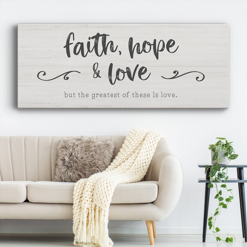 «Greatest Is Love», H 24 po x l 60 po x P 1,5 po