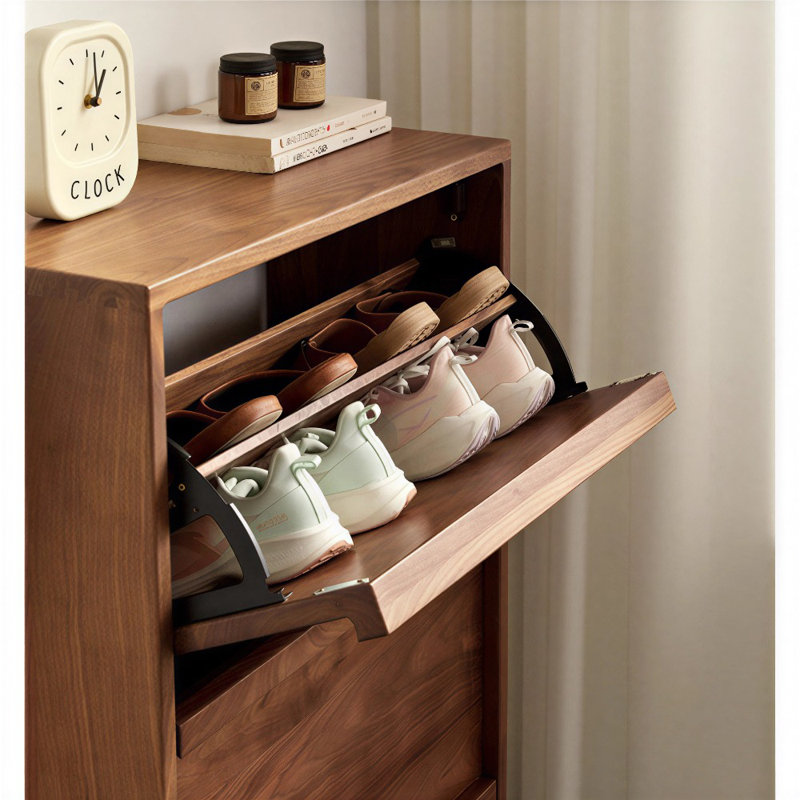 Rangement à chaussures Simple Dump-Style, Noyer