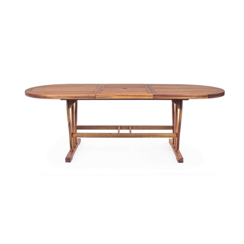 Ewelina Oval Extendable Outdoor Dining Table , cm W cm D, 74cm H x 150cm L x 90cm W