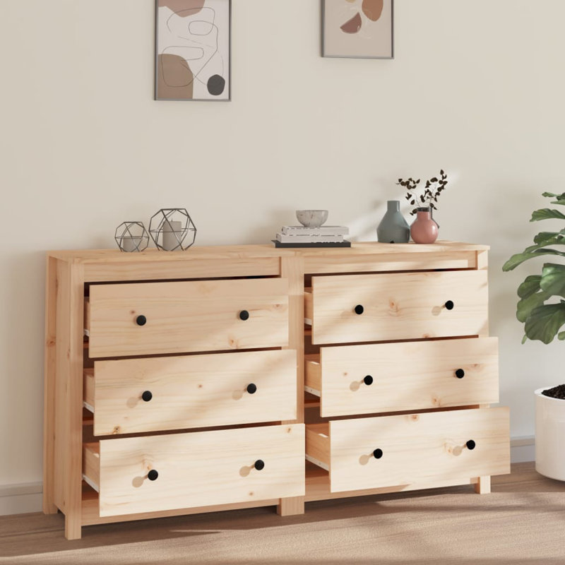 Kyarie 140cm Solid Wood Sideboard, Brown