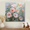 Rose, vert, délicat, branche, Morning Glory, reproduction d'art mural