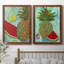 Ananas et melon d'eau I - ensemble de 2 reproductions d'art encadrées-319466727-319400296-319400343