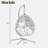 Versatile Hanging Egg Chair With Pe Rattan Hollowed-out Design, Iron Base, A Headrest And Cushion-2031965072