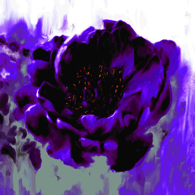 " Purple Flower 2 " Painting Print