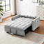 Gris avec lit escamotable et 3 couchettes convertibles réglables en velours