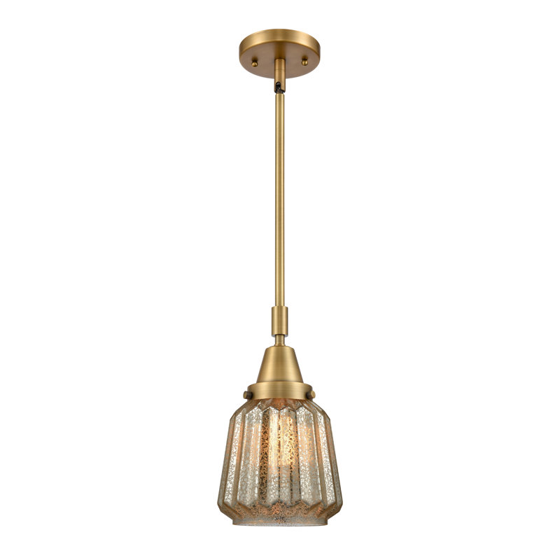 Caggiano 1 - Light Single Pendant, No Bulb Included, Mercury, Brushed Brass
