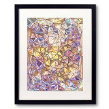 Polygon Study: Amber Shades Print by Tanna Gx