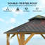 Outsunny 3x(3) M Outdoor Hardtop Gazebo Canopy w/ 2-Tier Roof, Grey