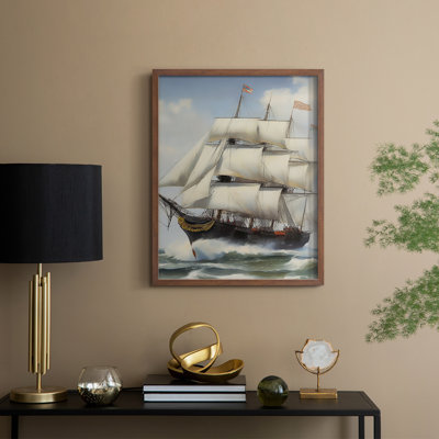 NAUTICAL Series LXV, reproduction encadrée - bois massif