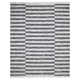 Reva Striped Handwoven Area Rug in Black/Gray