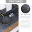 Meuble-lavabo flottant mural moderne de 60 po