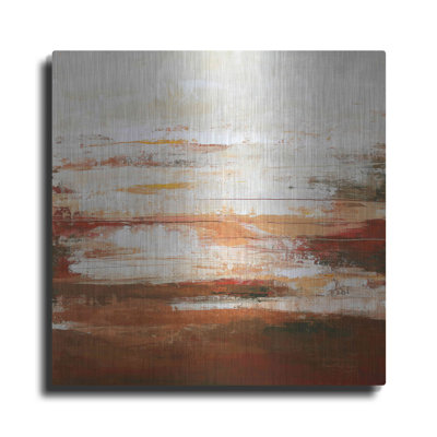 Red Barrel Studio® 'Red Limit' by Design Fabrikken, Metal Wall Art