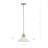 1-Light Contemporary White Cone Pendant Light with Opal Glass Shade