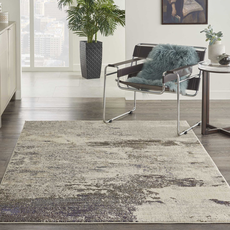 Adriennie Abstract Indoor Rug, Rectangle 6'7" x 9'7"