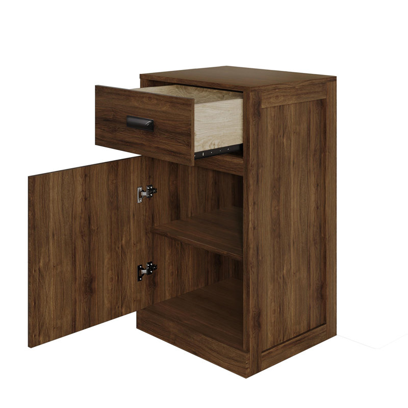 DOOR CABINET WITH A DRAWER IN BROWN, Brown