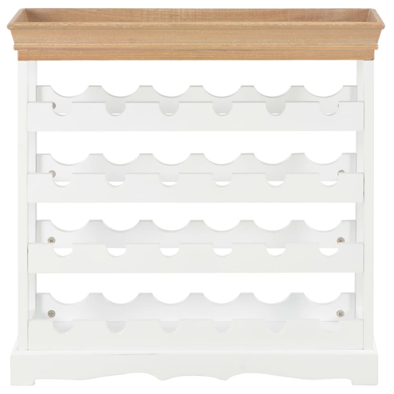 Rivka Floor Wine Bottle Rack, White/Beige