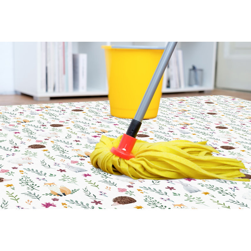 Roslind Vinyl Machine Printed Area Rug, Rectangle 100 x 150cm
