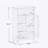 1-Door Freestanding Bathroom Storage Cabinet With 3 Drawers