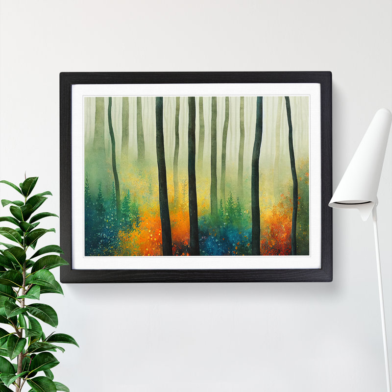 Vibrant Forest Vol.2 - Framed Print, 25cm H x 34cm W x 2cm D, Black