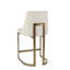 Tabouret de comptoir rembourré H 26 po avec base en métal