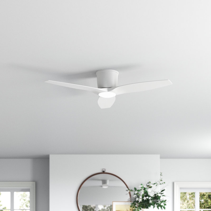 Aisling Ceiling Fan with LED Lights, Matte White, Matte White, 44"