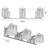 Delexus 3-Light Dimmable Bathroom Vanity Light with Ribbed Crystal Glass Shade-424351983