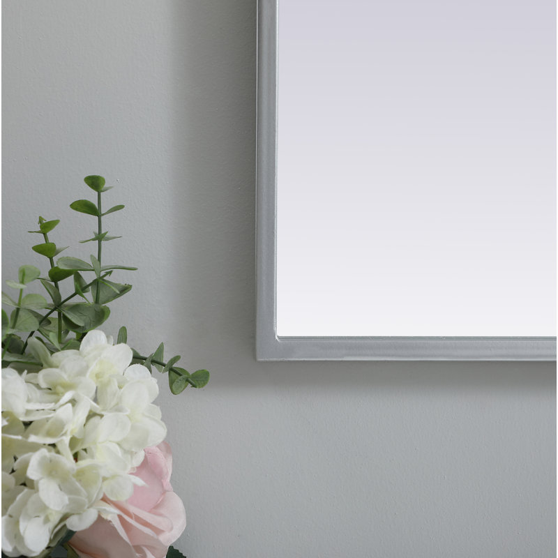 Miroir mural Sabine, 30 po x 22 po, Argent