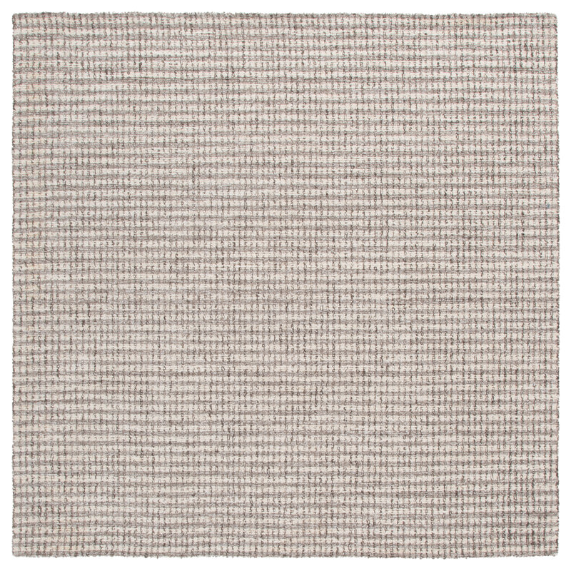 Pavinder Hand Tufted Wool And Jute Pile Performance Striped Rug, Square 6'