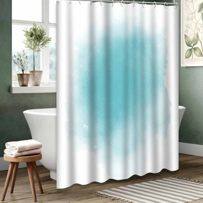 Rideau de douche transparent transparent, rideaux de douche pour la salle de bain avec 12 crochets