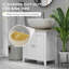 Armoire de rangement à piédestal, sous-lavabo, meuble-lavabo de salle de bain avec U et tablette interne réglable-130604244