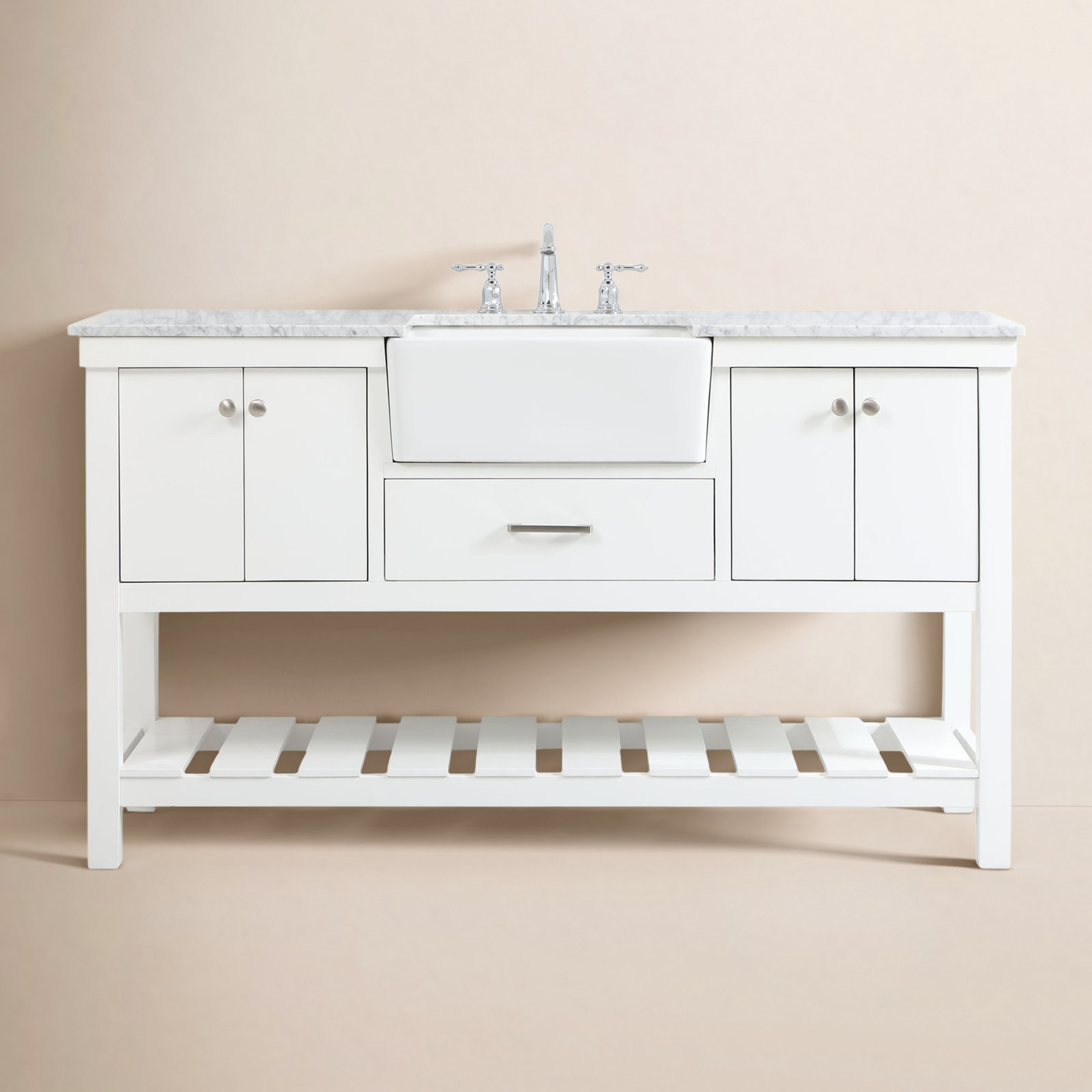 Pelaghia 60'' Single Bathroom Vanity, White
