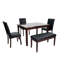 Ensemble repas 5 pièces avec chaises et banc