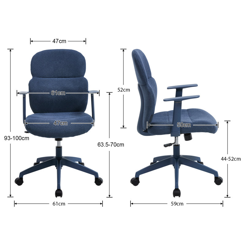 Foam Padding Office Chair, Blue