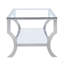 Table basse chromée