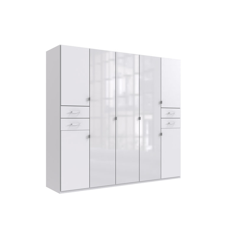 Anetria 7 Door Manufactured Wood Wardrobe, White