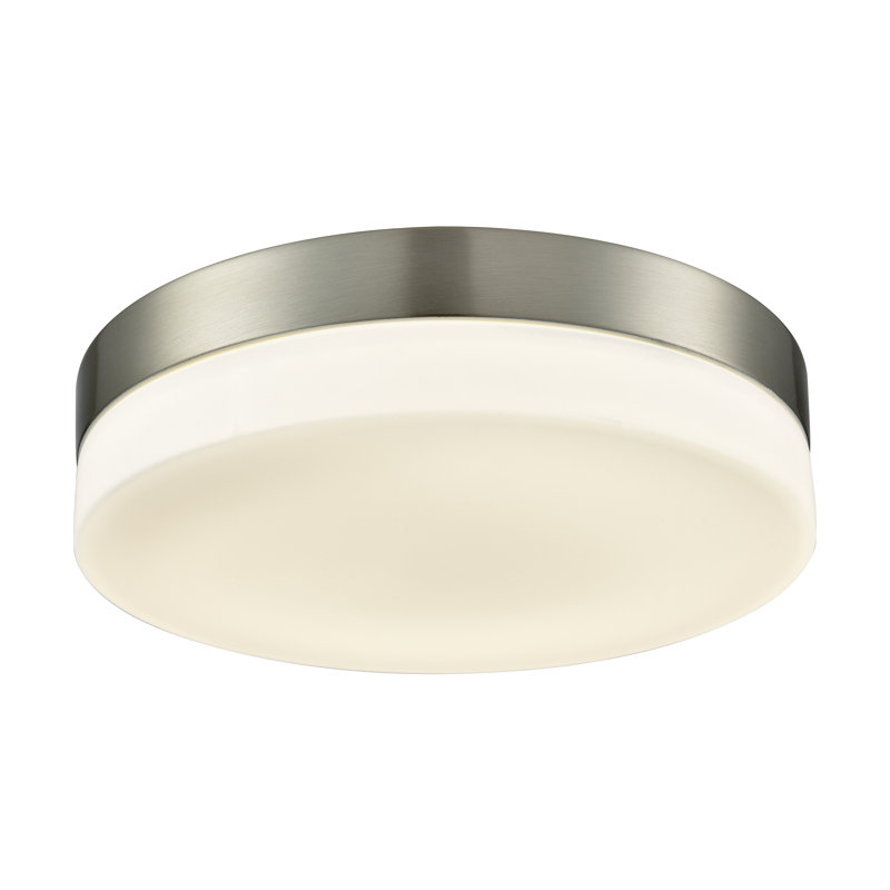 Plafonnier encastré 1 lumière Holmby - largeur 11 po - nickel satiné