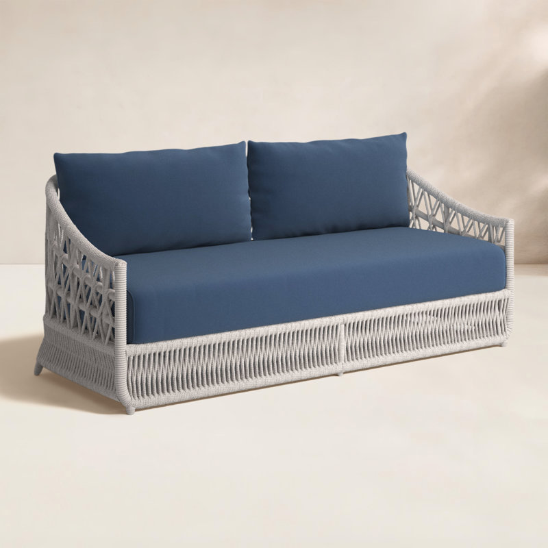 Lucan 78'' Wide Outdoor with SunbCushions, Echo Midnight Sunbrella®