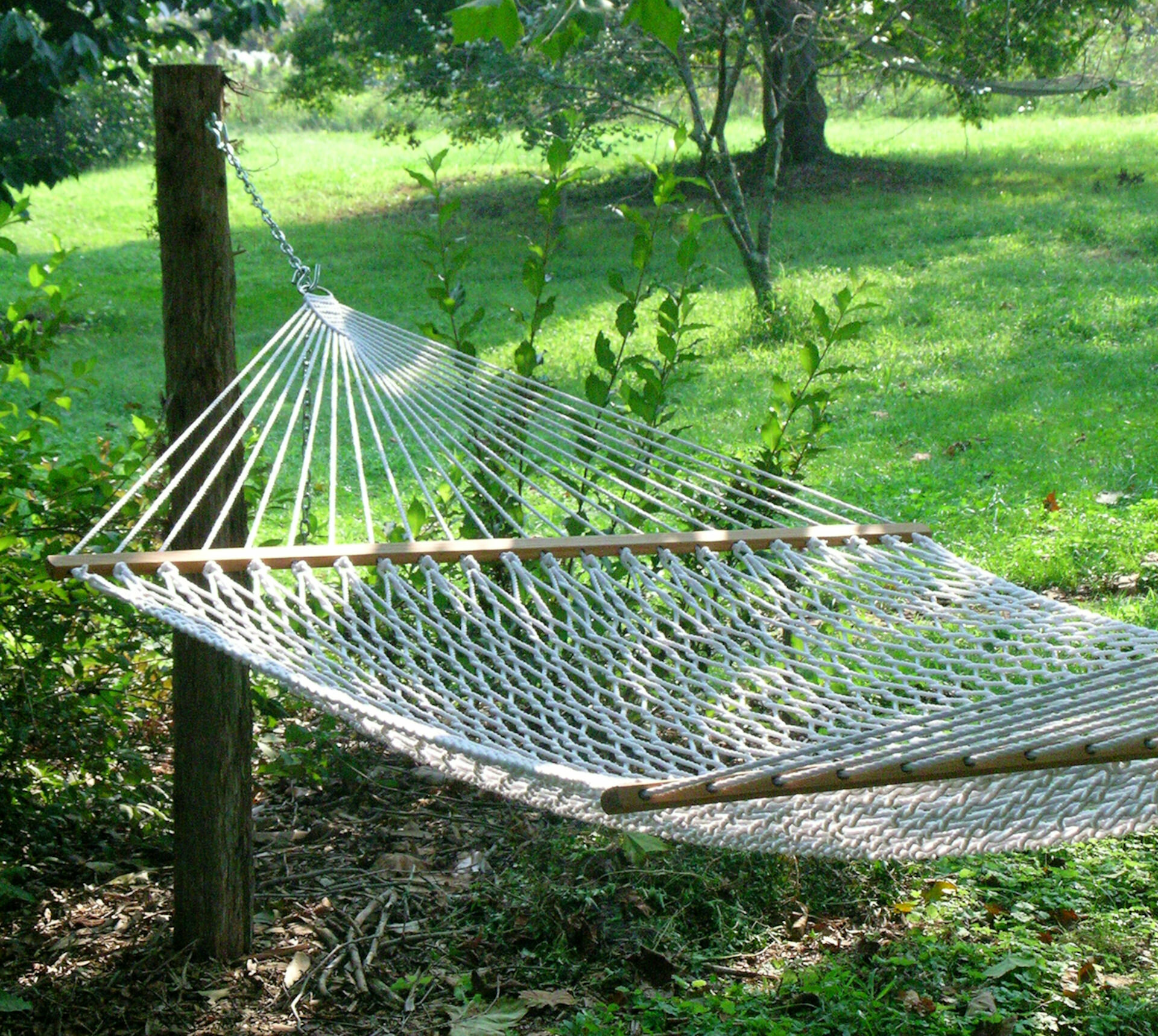 Twin Oaks Hammocks Green Living Double Spreader Bar Hammock & Reviews ...