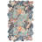 Carachure 355 Hand Tufted Wool/Cotton Floral Rug in Navy/Turquoise-97551786