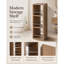 Armoire de toilette murale 10 po avec tablettes de rangement ouvertes et garde-corps en métal