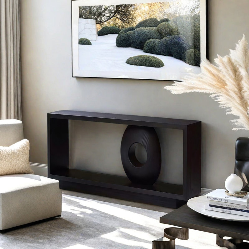 Console Modern Minimalist Art, Noir, H 23,62 po x l 55,12 po x P 13,78 po