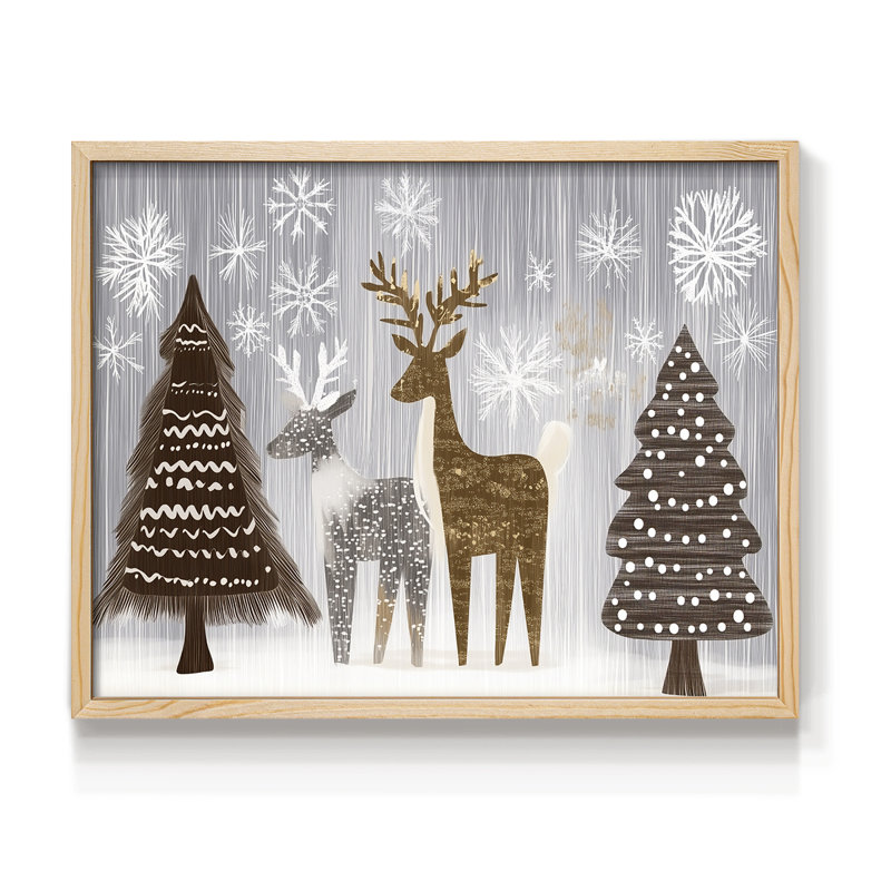 Chirstmas Art-CLXXIII -Framed Print - Restickable, H 16 po x l 20 po, Naturel