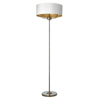 Landover 160cm Antique Brass Traditional Floor Lamp