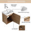Ensemble de meuble-lavabo simple 18 po avec 1 porte et lavabo en céramique Riverton-2020132064-2020132066-2042514063