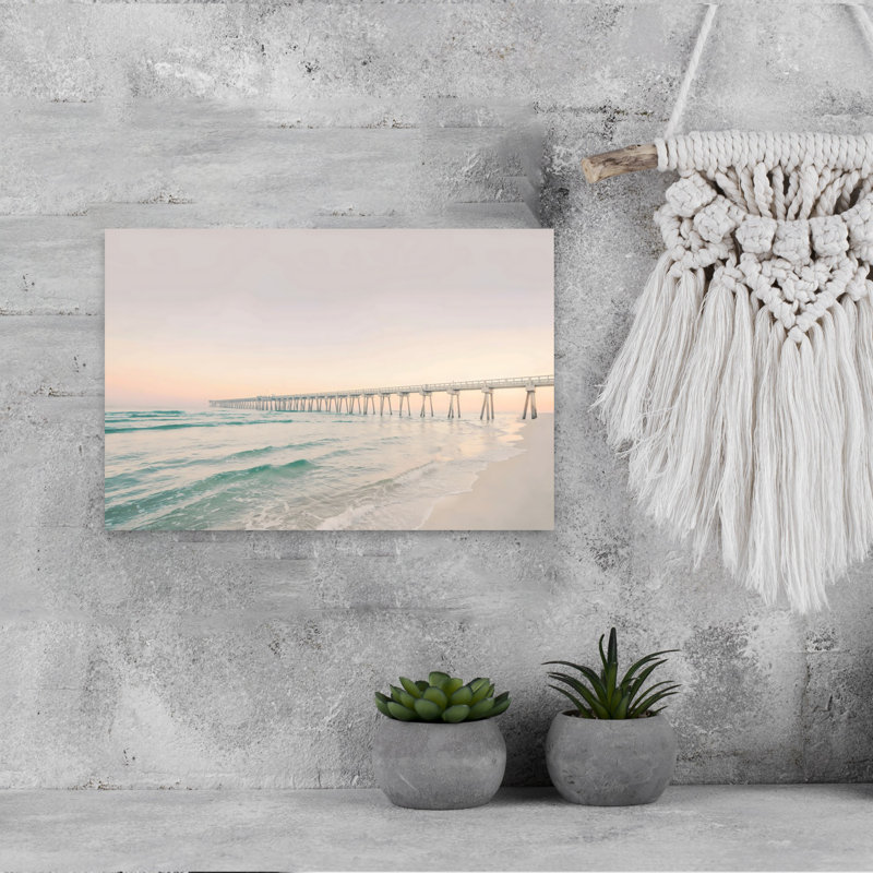 "Boardwalk", art mural contemporain abstrait, H 12 po x l 18 po